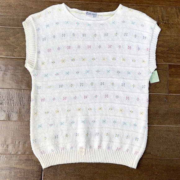 Vintage 1980s Jane Adams Sleeveless Sweater Vest Size M* 38 W/Original Tags - Picture 2 of 11